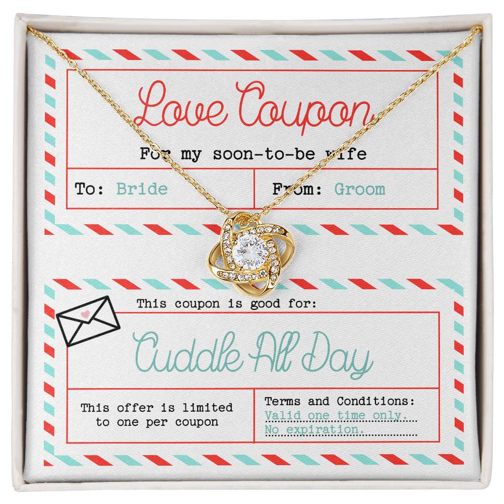 Wife Wedding-Love Coupon Love Knot Necklace