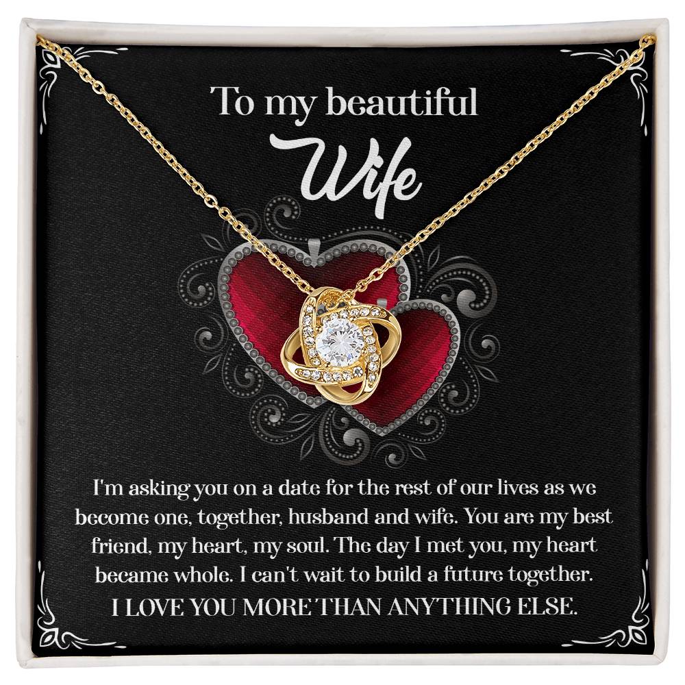 Wife-Heart Became Whole Love Knot Necklace