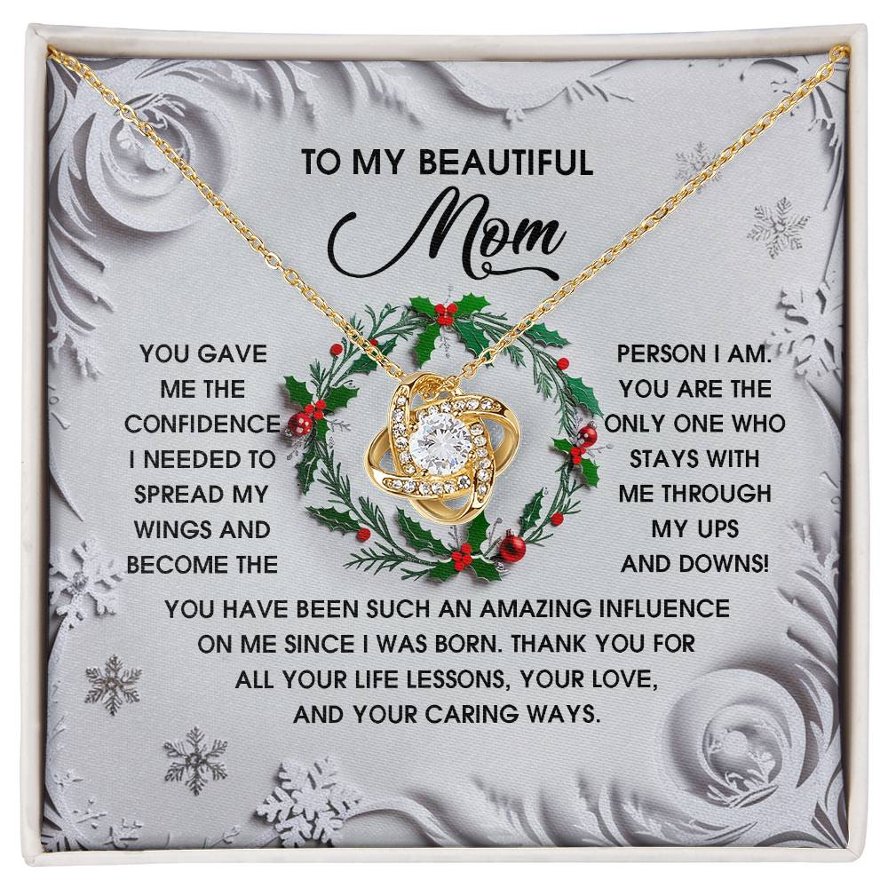 To My Beautiful Mom-Spread My Wings Neklace