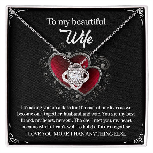 Wife-Heart Became Whole Love Knot Necklace