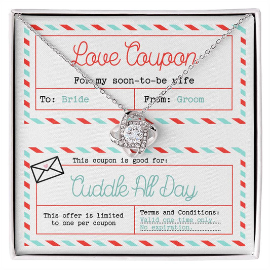 Wife Wedding-Love Coupon Love Knot Necklace