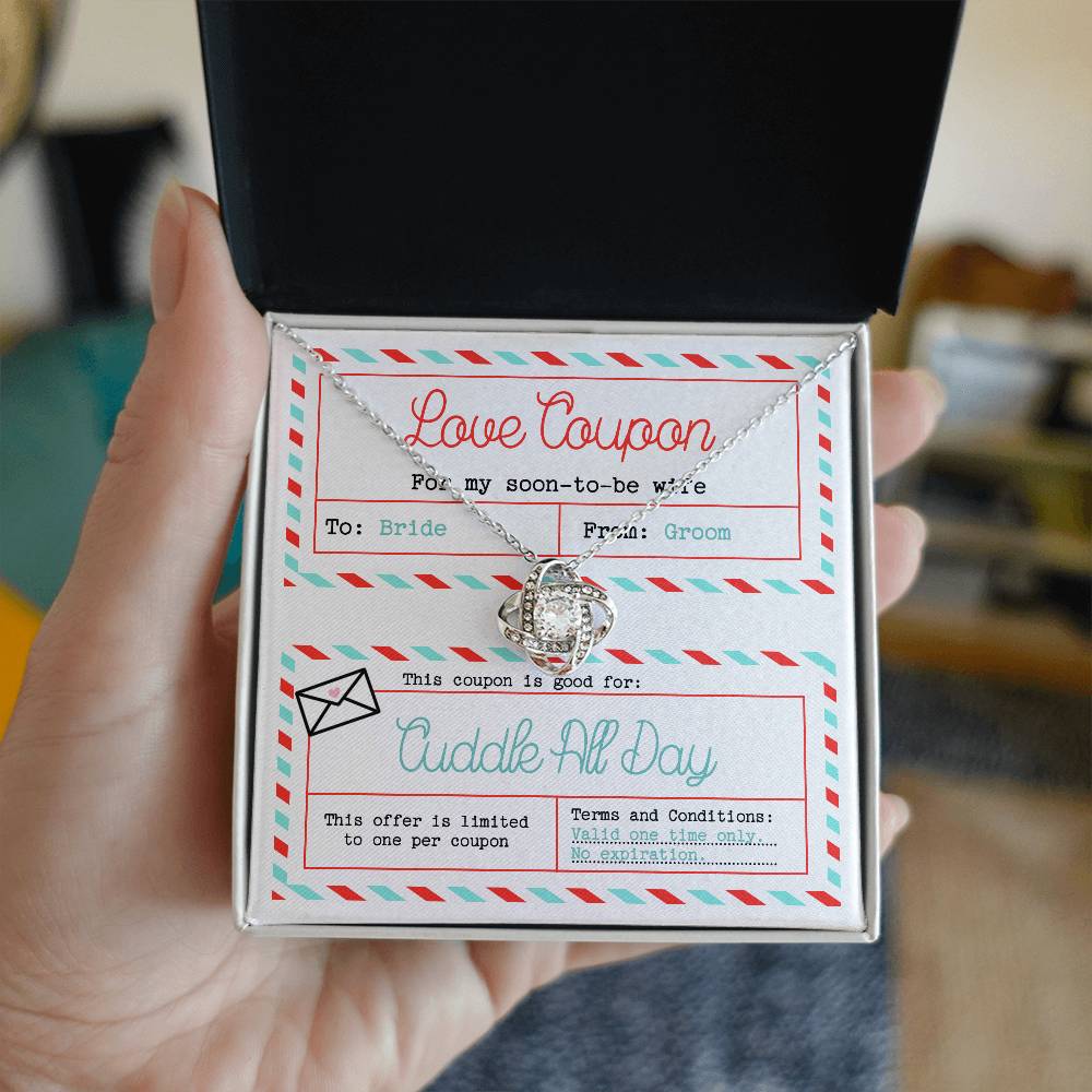 Wife Wedding-Love Coupon Love Knot Necklace
