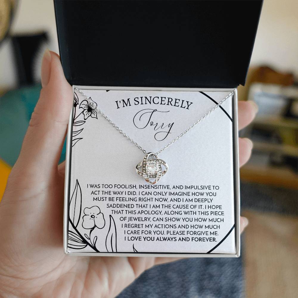 Sorry- I Care For You Necklace