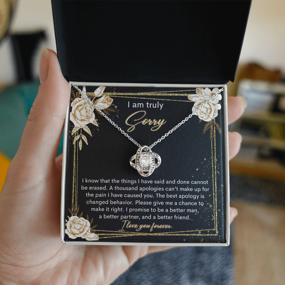 Love Knot Necklace Sorry-Cannot Be Erased