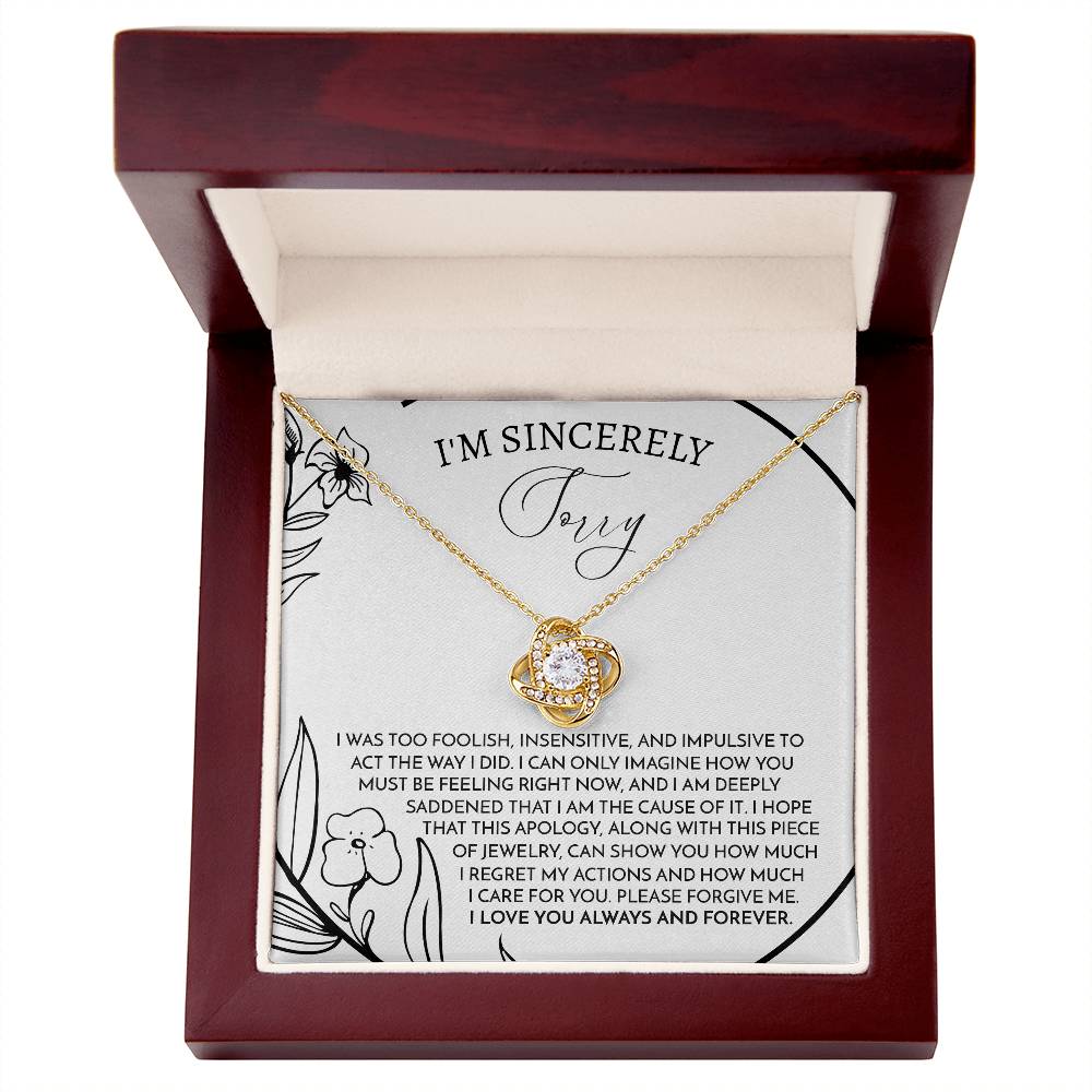 Sorry- I Care For You Necklace