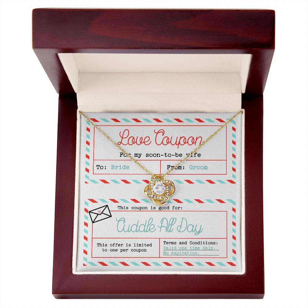 Wife Wedding-Love Coupon Love Knot Necklace