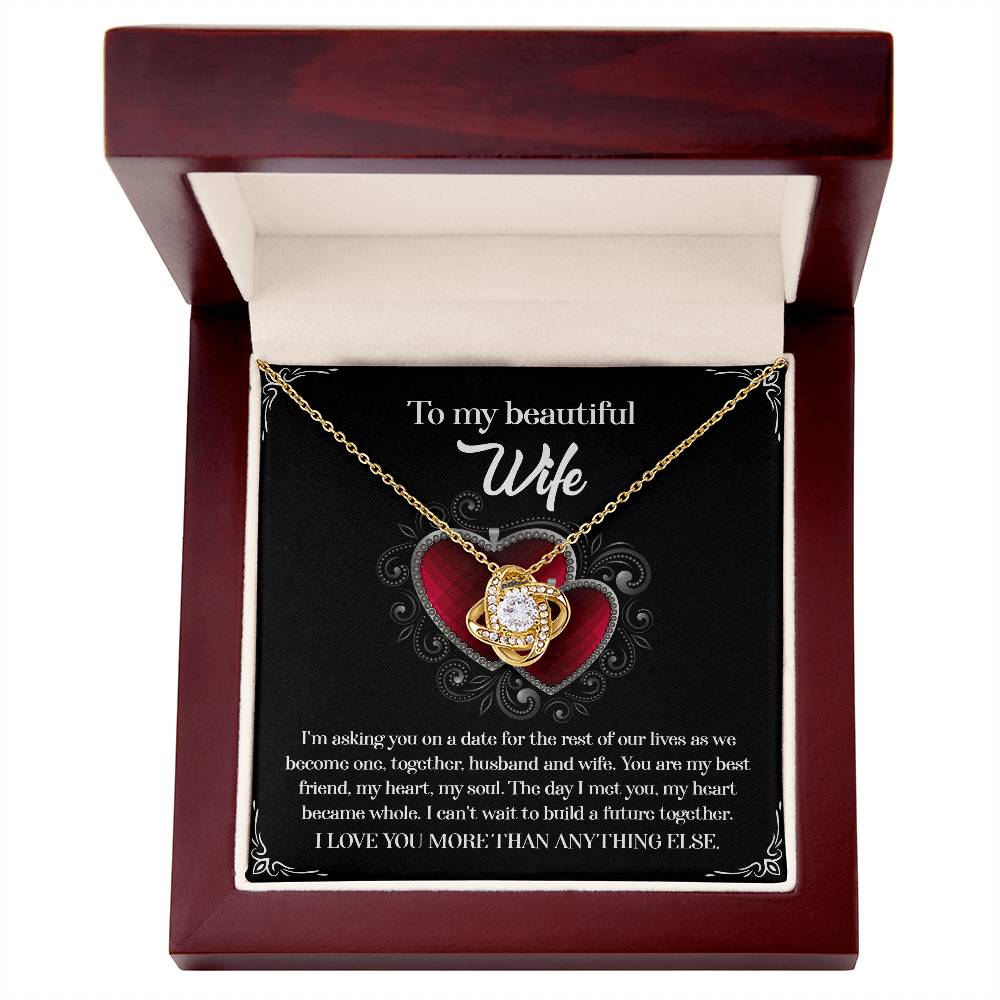 Wife-Heart Became Whole Love Knot Necklace