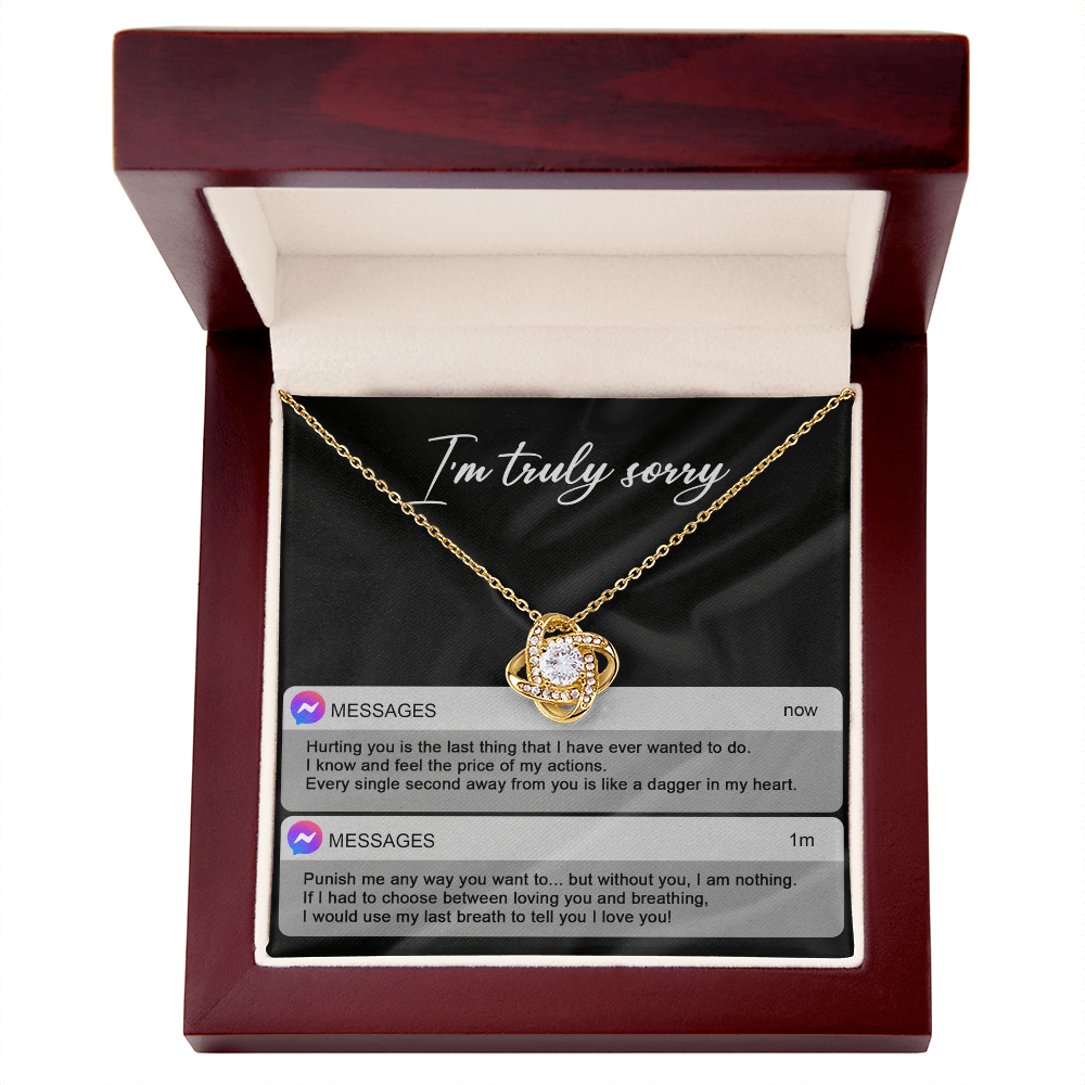 Love Knot Necklace Sorry Away From You