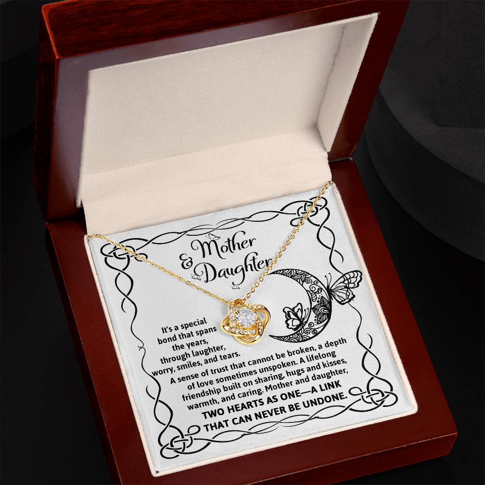 Daughter-A Special Bond Love Knot Necklace