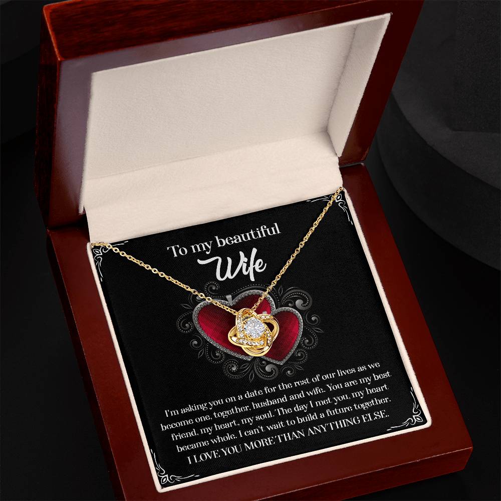 Wife-Heart Became Whole Love Knot Necklace