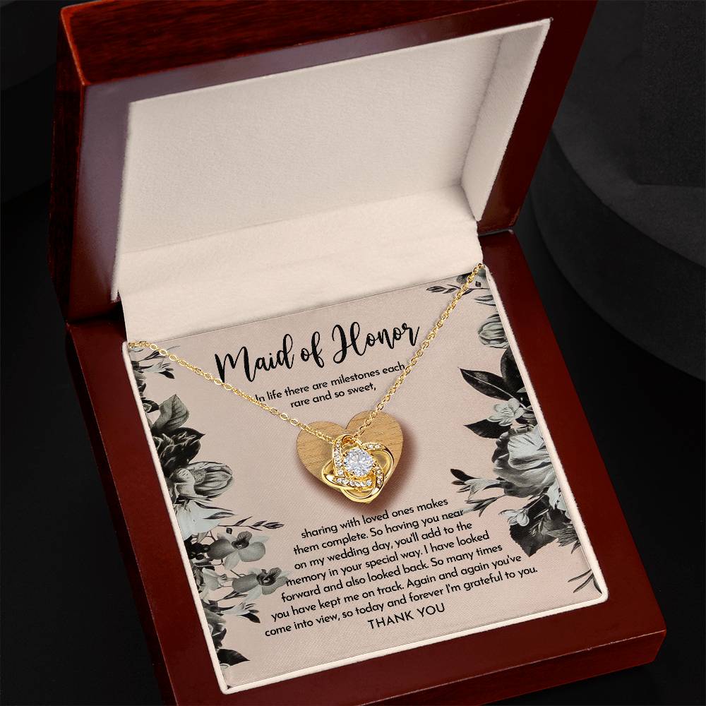Maid of Honor-My Wedding Day Love Knot Necklace