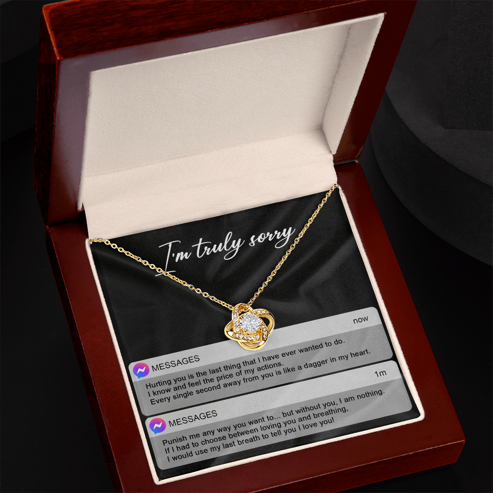 Love Knot Necklace Sorry Away From You