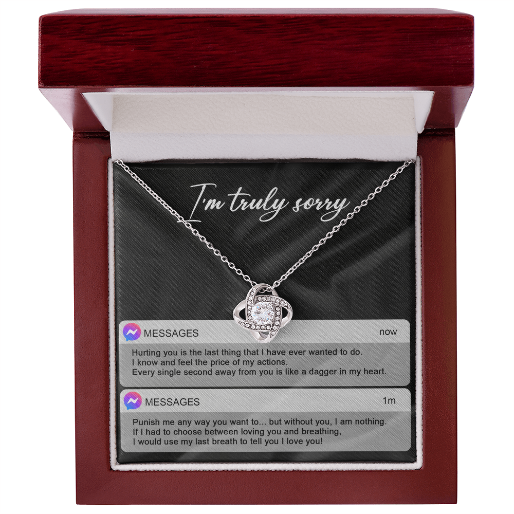 Love Knot Necklace Sorry Away From You