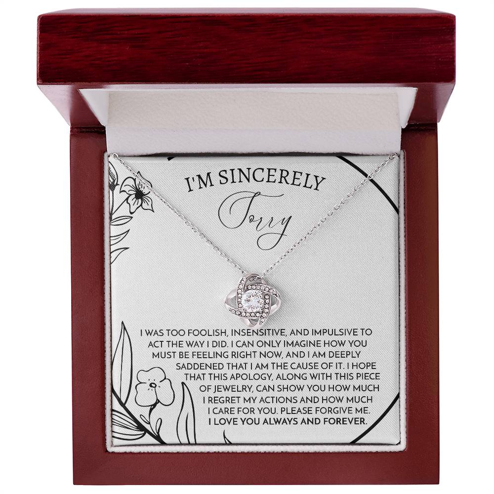 Sorry- I Care For You Necklace