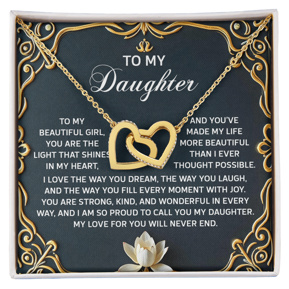 Daughter, Our Love Will Never End Necklace - Gift