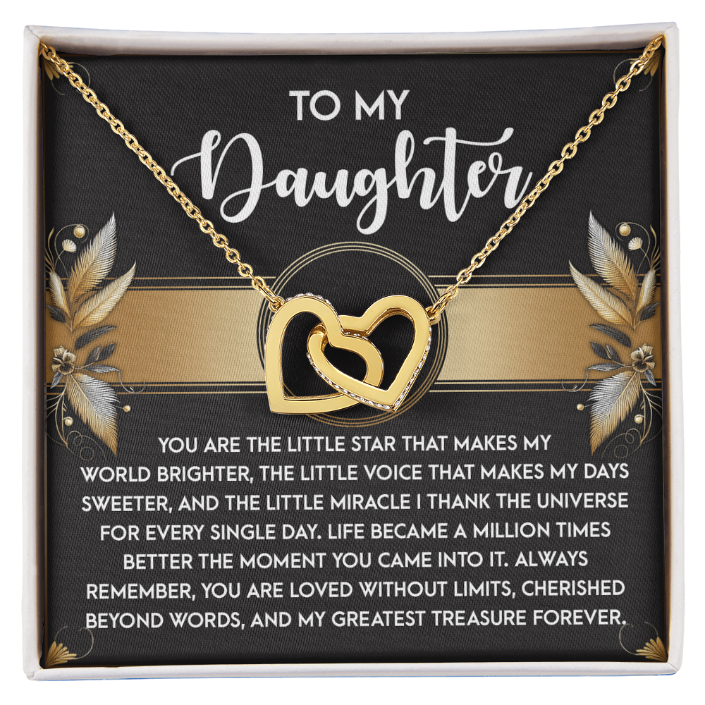 Daughter, My Greatest Treasure Interlocking Necklace - Gift