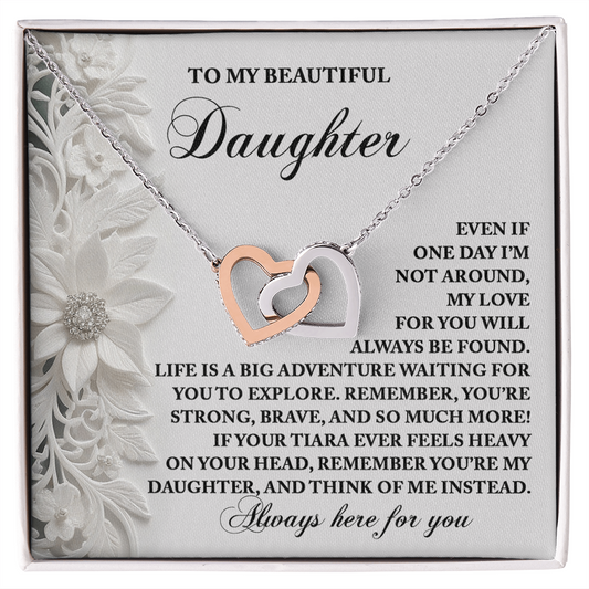 Daughter, Always Think Of Me Necklace - Sentimental Gift