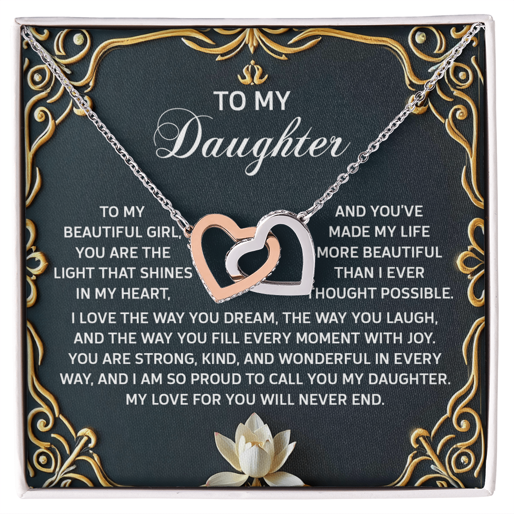 Daughter, Our Love Will Never End Necklace - Gift