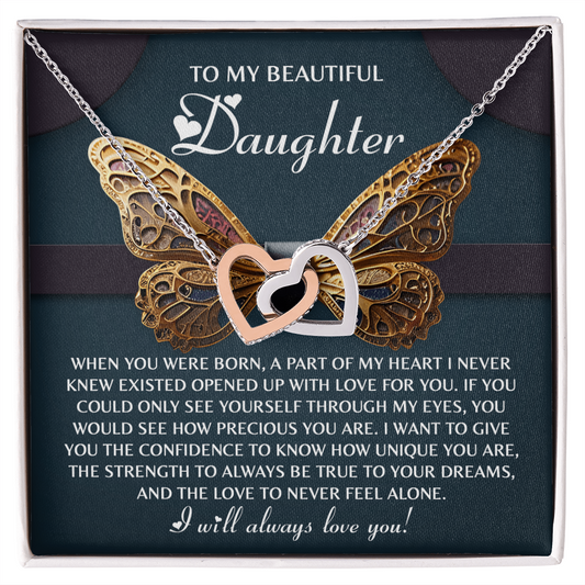 Daughter, Never Feel Alone Necklace - Gift of Support