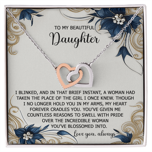 Daughter, Forever In My Arms Necklace - Gift of Affection