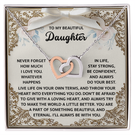 Beautiful & Eternal Daughter Interlocking Necklace - Gift of Love