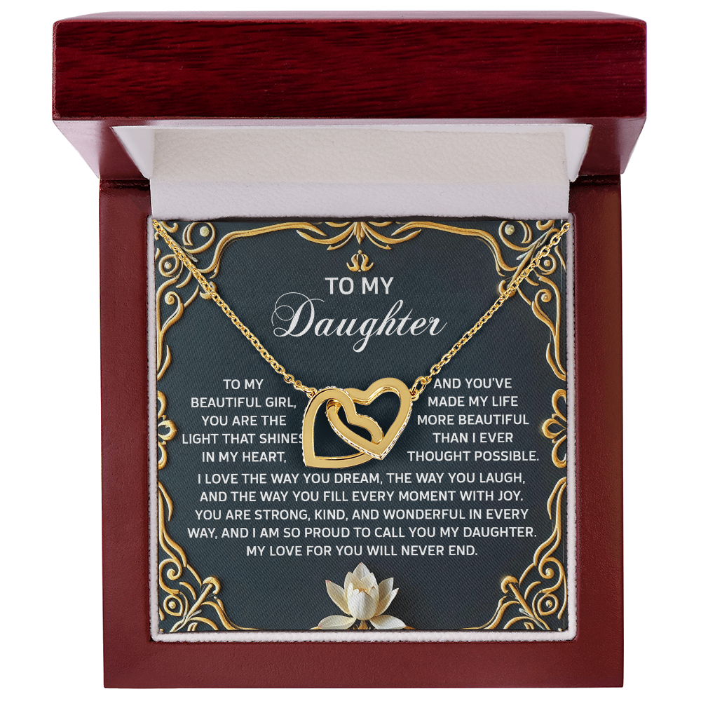 Daughter, Our Love Will Never End Necklace - Gift