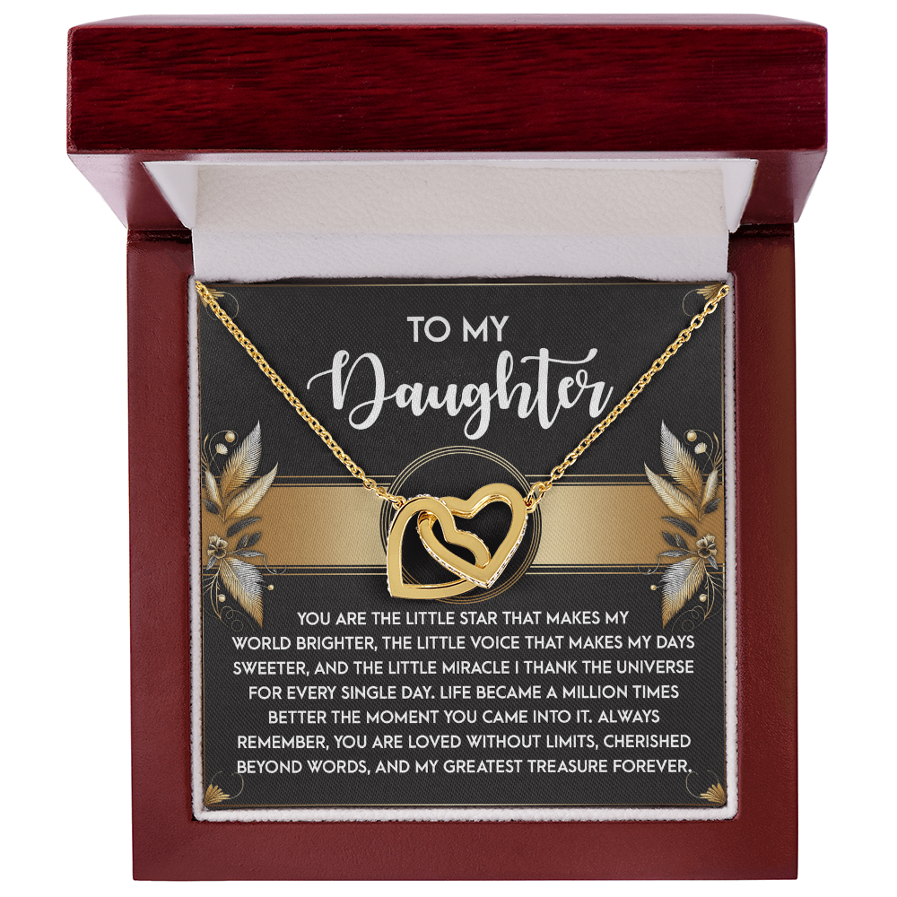 Daughter, My Greatest Treasure Interlocking Necklace - Gift
