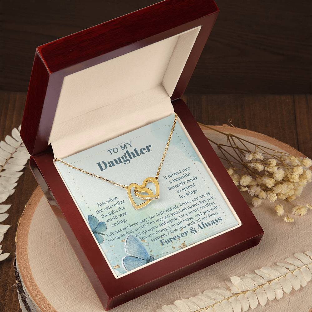 Daughter-Beautiful Butterfly Necklace