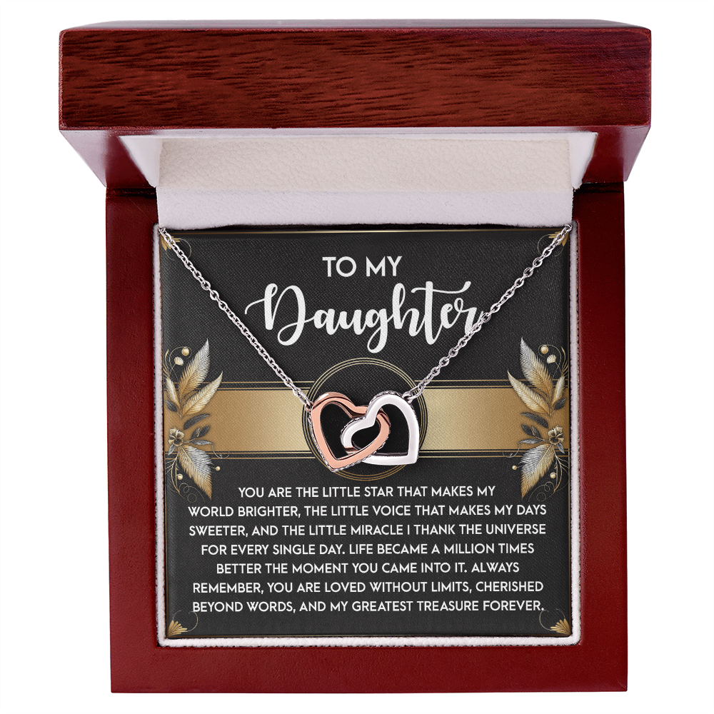 Daughter, My Greatest Treasure Interlocking Necklace - Gift