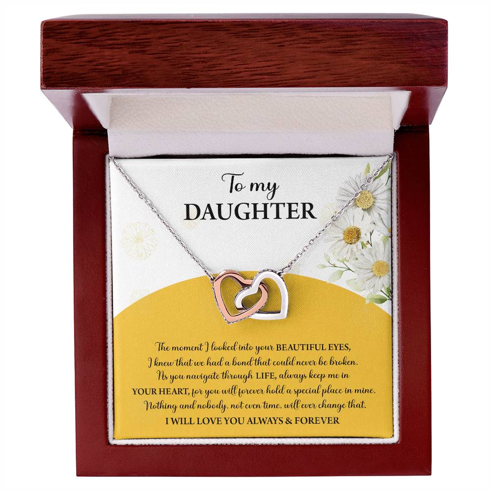 Daughter-A Special Place Interlocking Hearts Necklace