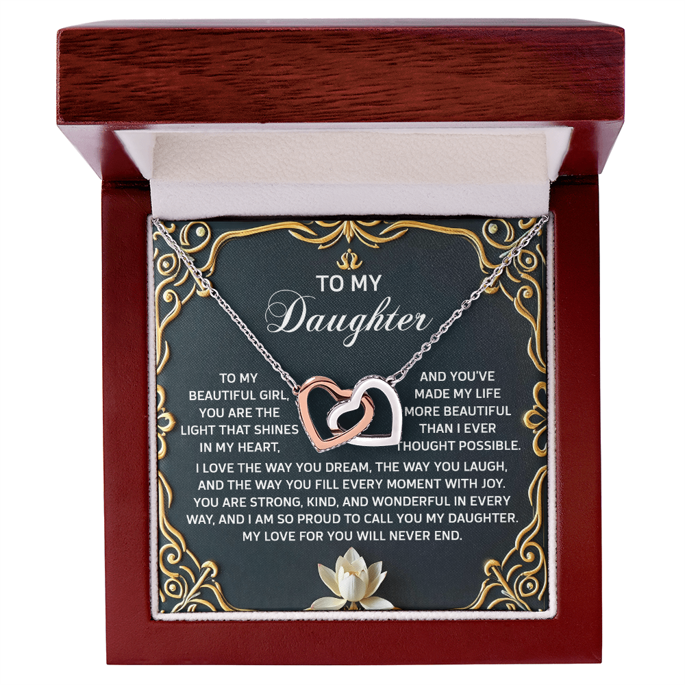 Daughter, Our Love Will Never End Necklace - Gift