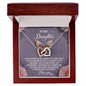 Daughter, My Beautiful Butterfly Interlocking Hearts Necklace - Cherished Gift