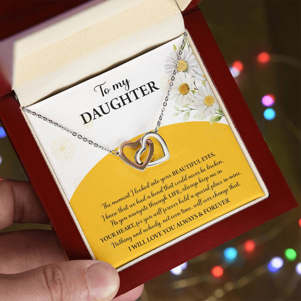 Daughter-A Special Place Interlocking Hearts Necklace