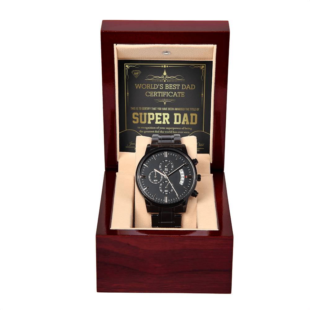Dad-Super Dad Certificate-Metal Chronograph