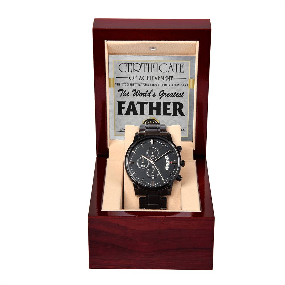 Dad-World_s Greatest Father-Metal Chronograph Watch