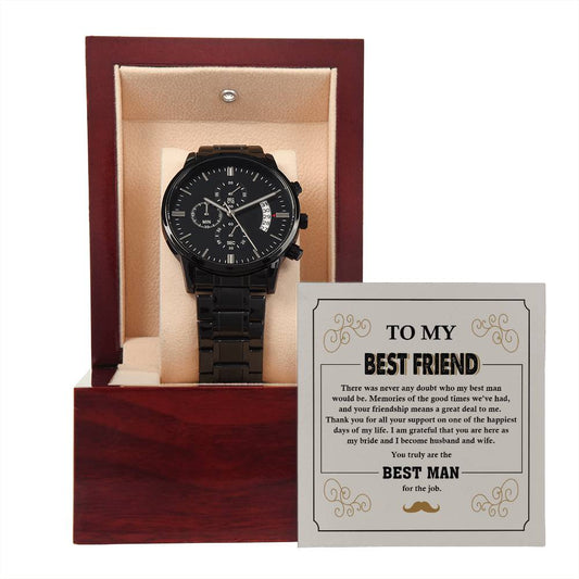 Best Man-All Your Support-Metal Chronograph Watch