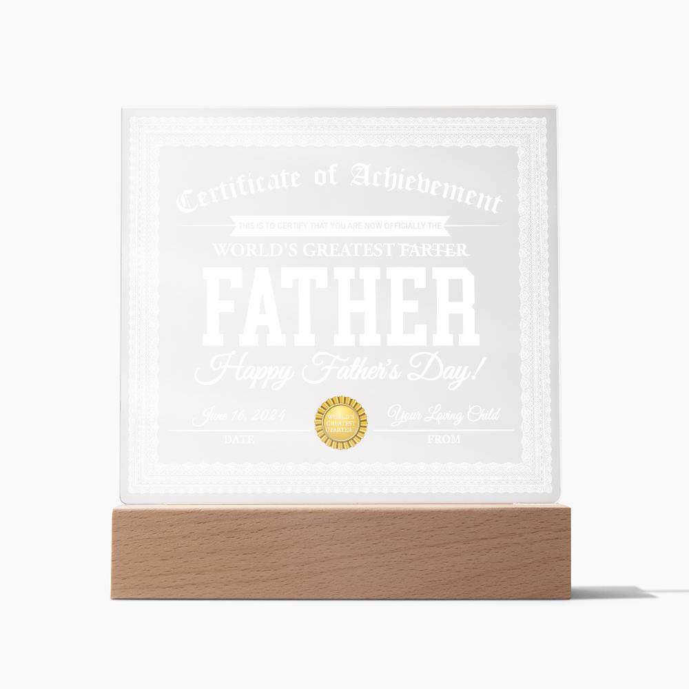 Dad-World_s Greatest Farter-Acrylic Plaque