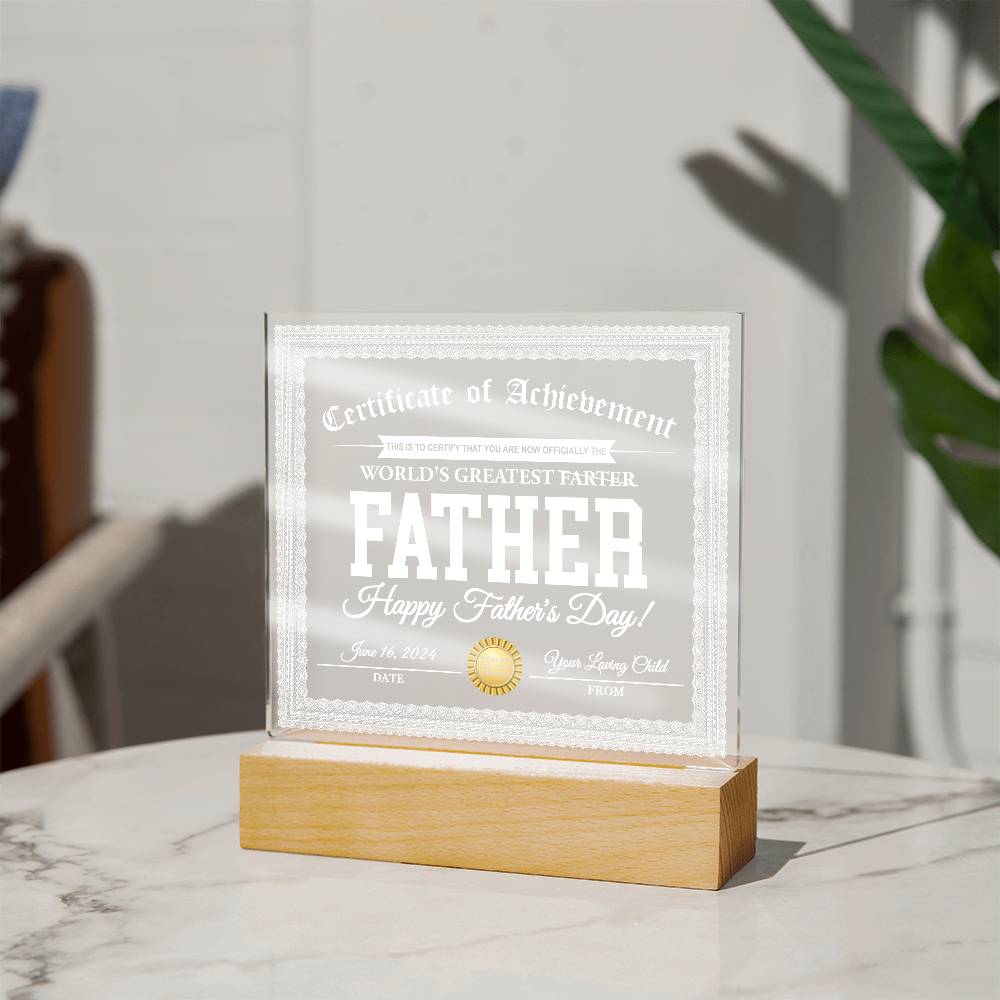 Dad-World_s Greatest Farter-Acrylic Plaque