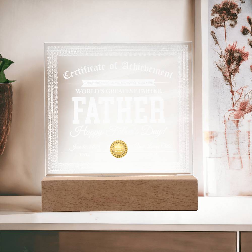 Dad-World_s Greatest Farter-Acrylic Plaque