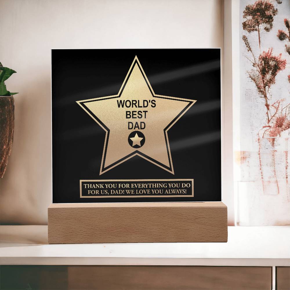 Dad-World_s Best Dad-Acrylic Plaque