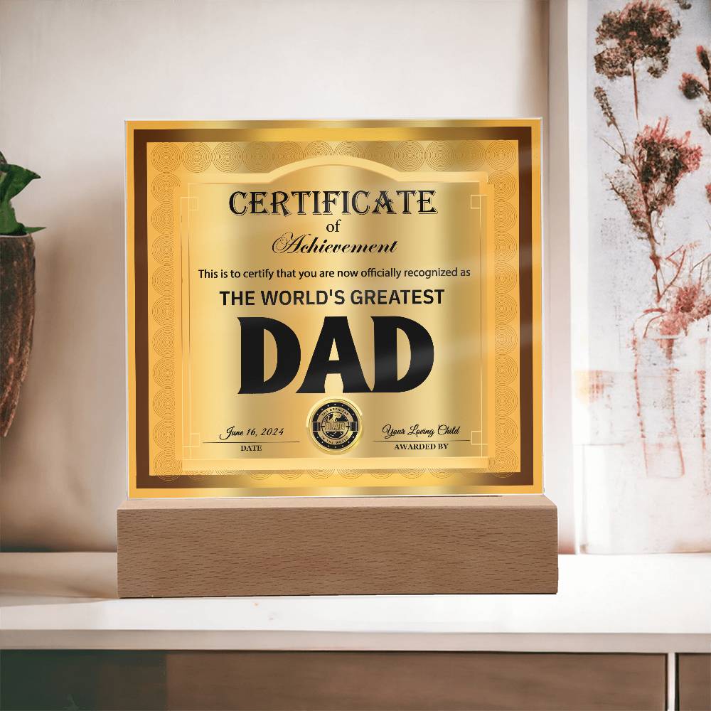 Dad-Officially Recognized As-Acrylic Plaque