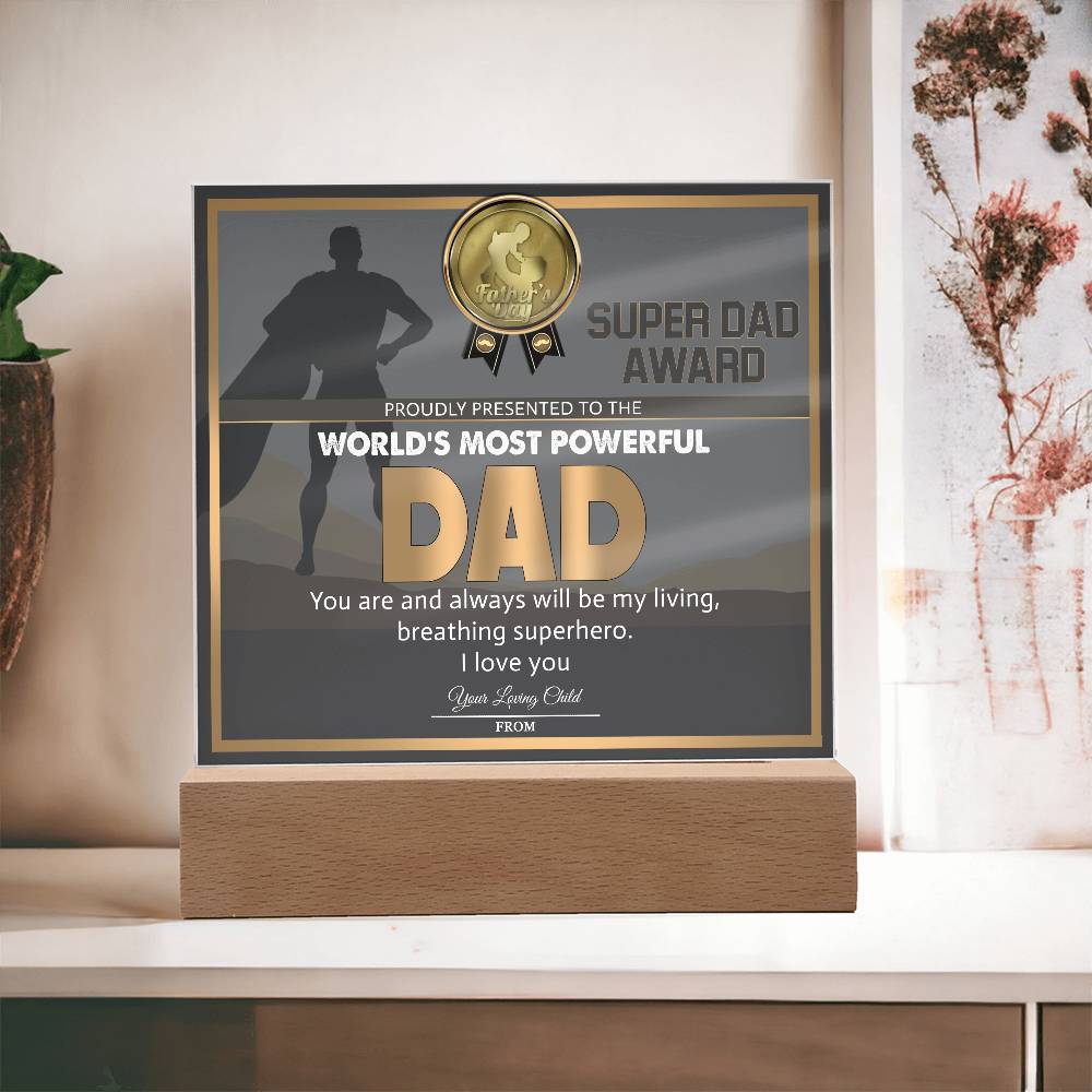 Dad-Super Dad Award-Acrylic Plaque