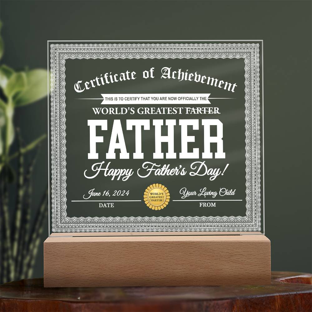 Dad-World_s Greatest Farter-Acrylic Plaque