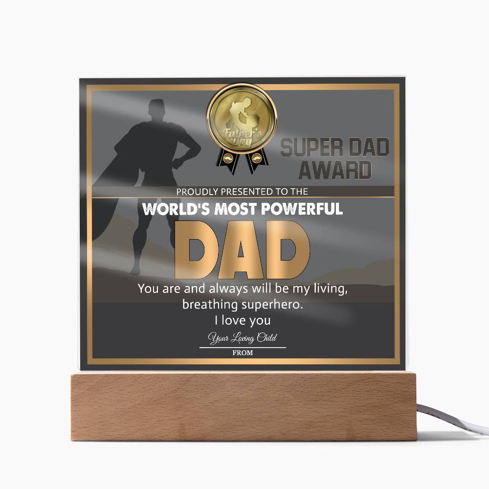 Dad-Super Dad Award-Acrylic Plaque