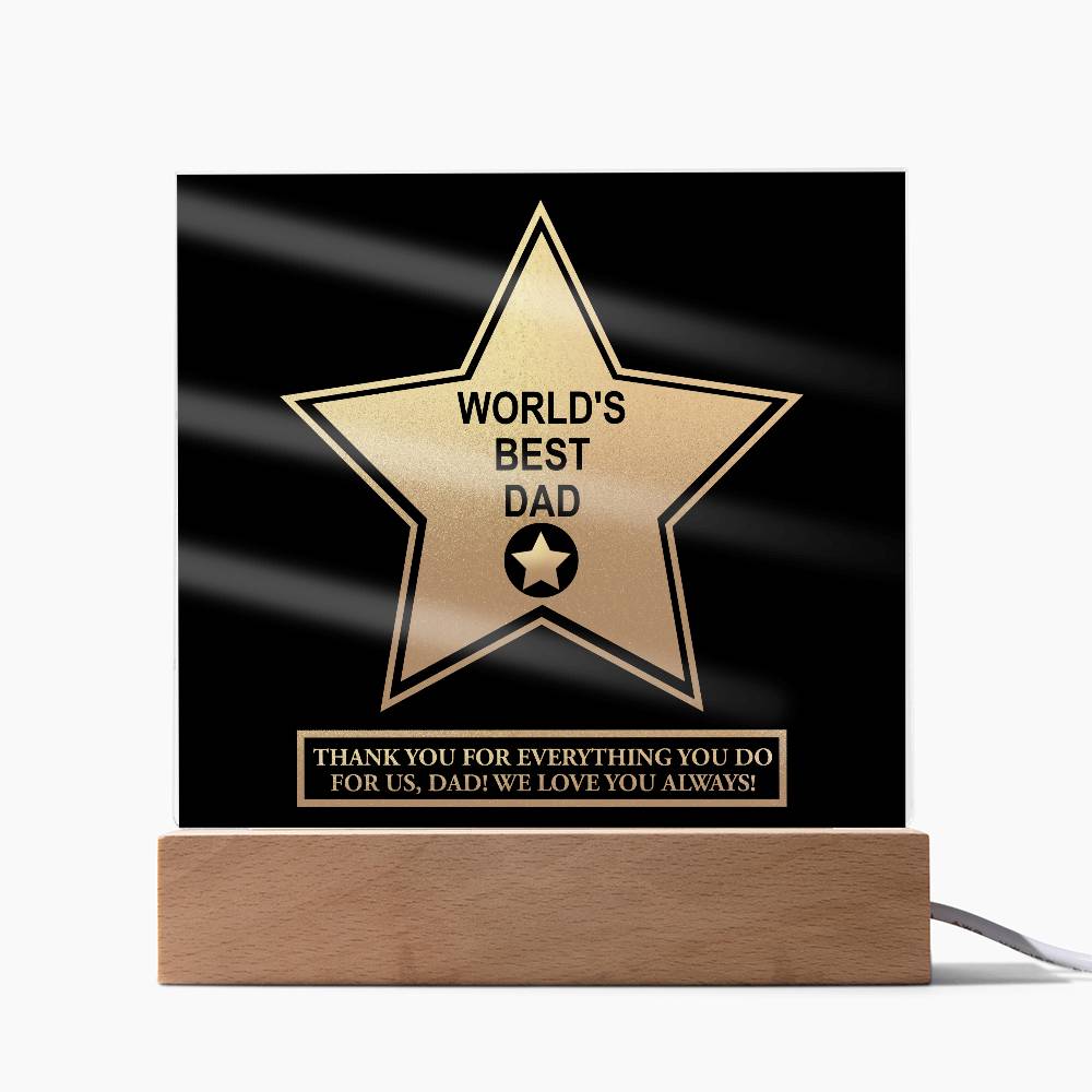 Dad-World_s Best Dad-Acrylic Plaque
