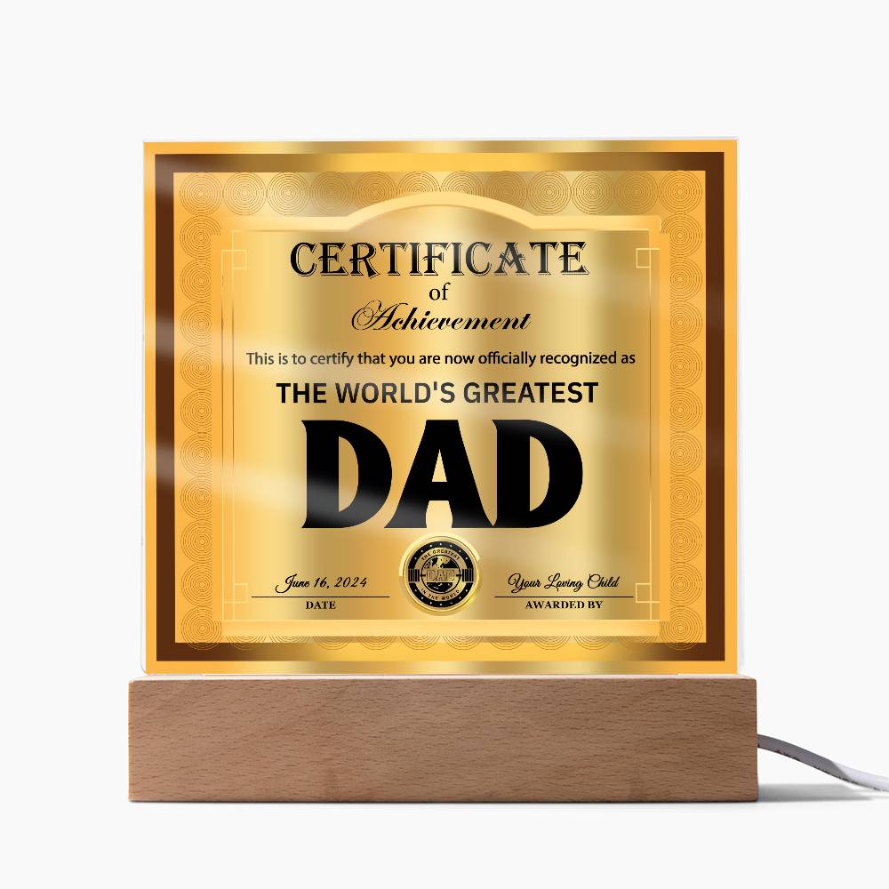 Dad-Officially Recognized As-Acrylic Plaque