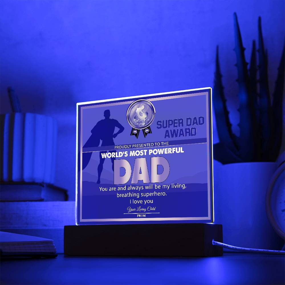 Dad-Super Dad Award-Acrylic Plaque