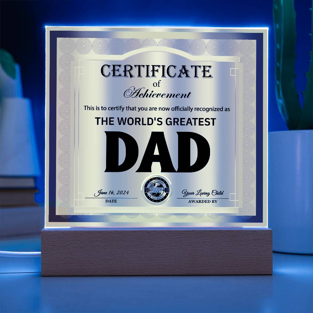 Dad-Officially Recognized As-Acrylic Plaque
