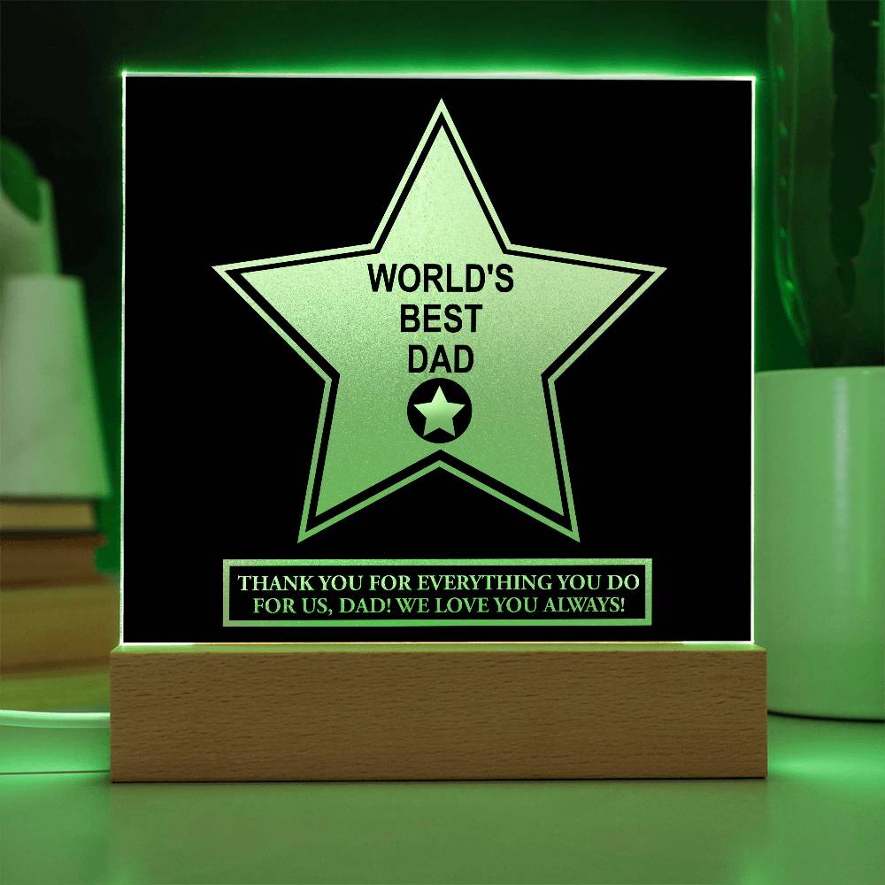 Dad-World_s Best Dad-Acrylic Plaque