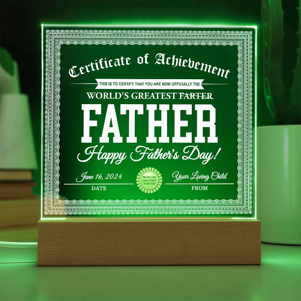 Dad-World_s Greatest Farter-Acrylic Plaque